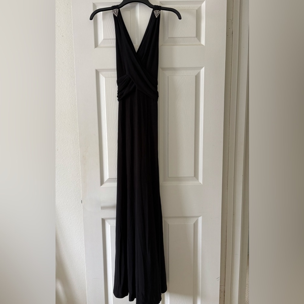 Ralph Lauren Evening Black Halter Maxi Gown Size 2